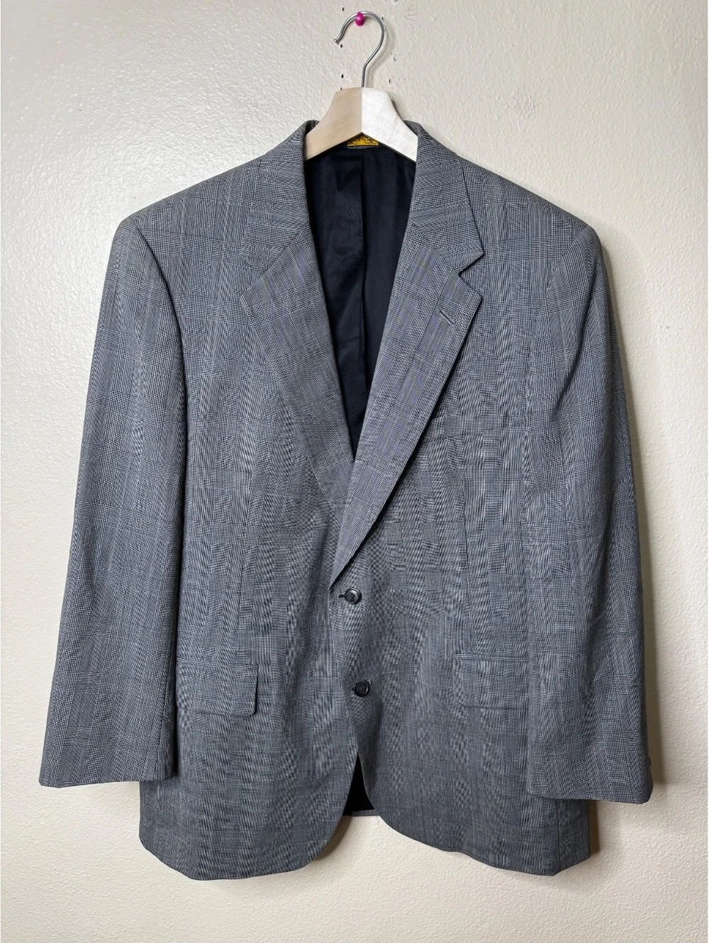 Brooks Brothers Blazer Mens 44R Gray Glen Plaid Two Button Sports Coat